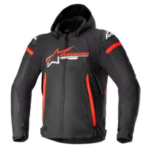 Chaqueta Alpinestars ZACA WATERPROOF JACKET BLACK BRIGHT RED WHITE