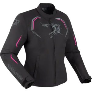 CHAQUETA BERING LADY DUNDY NEGRO FUCSIA