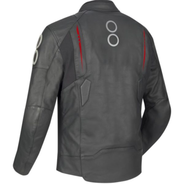 CHAQUETA BERING RADIAL NEGRO ROJO