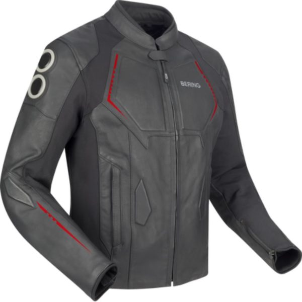 CHAQUETA BERING RADIAL NEGRO ROJO