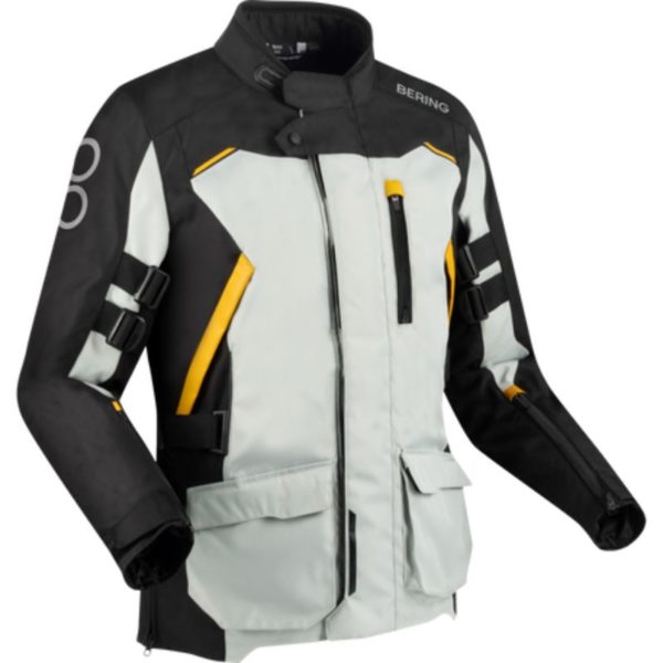 CHAQUETA BERING ZEPHYR NEGRO GRIS AMARILLO