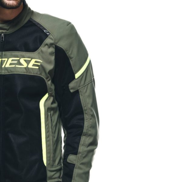 Chaqueta Dainese AIR FRAME 3 TEX ARMY GREEN BLACK FLUO YELLOW