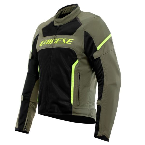 Chaqueta Dainese AIR FRAME 3 TEX ARMY GREEN BLACK FLUO YELLOW