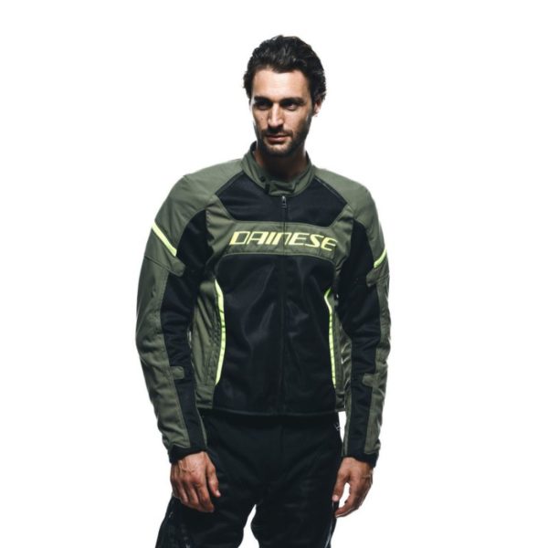 Chaqueta Dainese AIR FRAME 3 TEX ARMY GREEN BLACK FLUO YELLOW