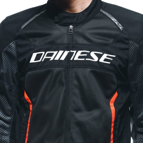 Chaqueta Dainese AIR FRAME 3 TEX BLACK BLACK RED-FLUO