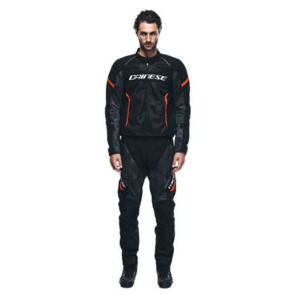 Chaqueta Dainese AIR FRAME 3 TEX BLACK BLACK RED-FLUO