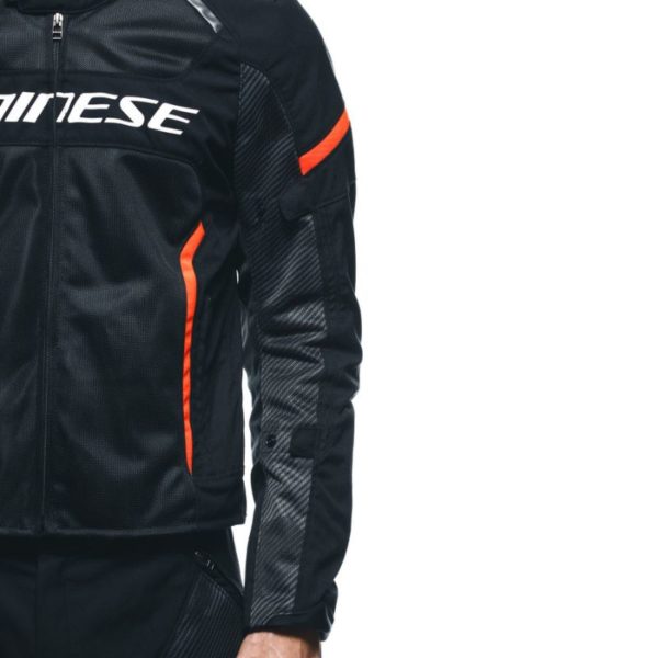 Chaqueta Dainese AIR FRAME 3 TEX BLACK BLACK RED-FLUO