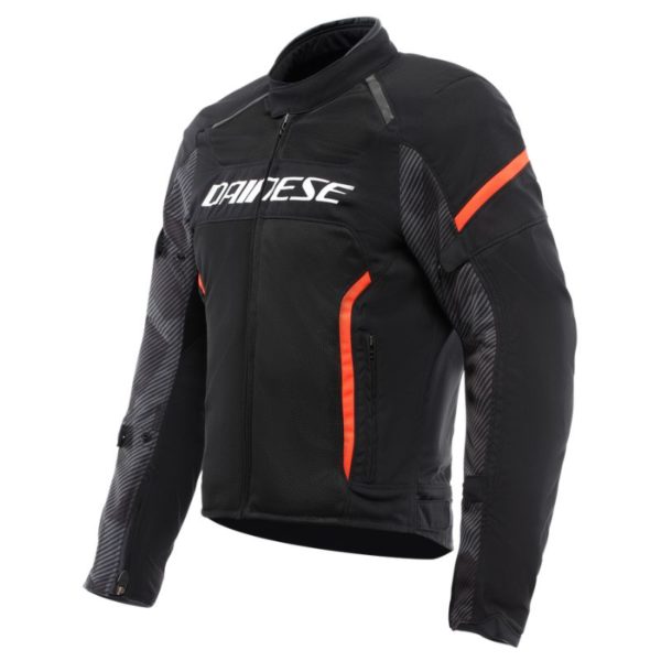 Chaqueta Dainese AIR FRAME 3 TEX BLACK BLACK RED-FLUO