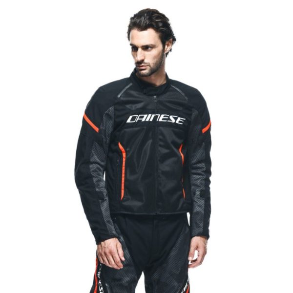 Chaqueta Dainese AIR FRAME 3 TEX BLACK BLACK RED-FLUO