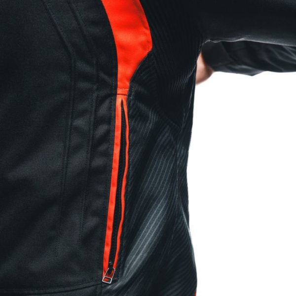 Chaqueta Dainese AVRO 5 TEX 
BLACK RED-FLUO WHITE