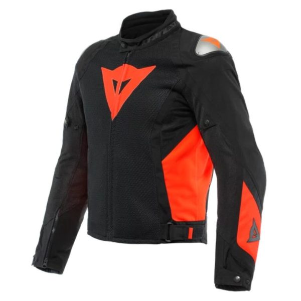 Chaqueta Dainese ENERGYCA AIR TEX NEGRO FLUO-ROJO