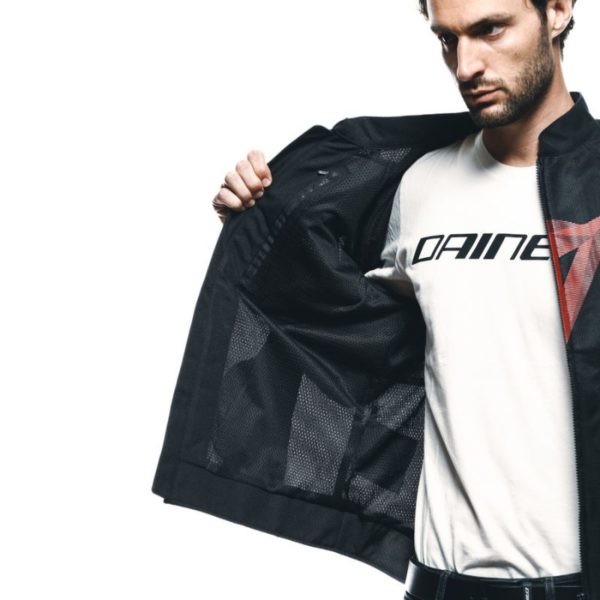 Chaqueta Dainese HEROSPHERE AIR TEX BLACK RED DIAMOND