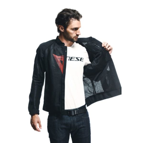 Chaqueta Dainese HEROSPHERE AIR TEX BLACK RED DIAMOND