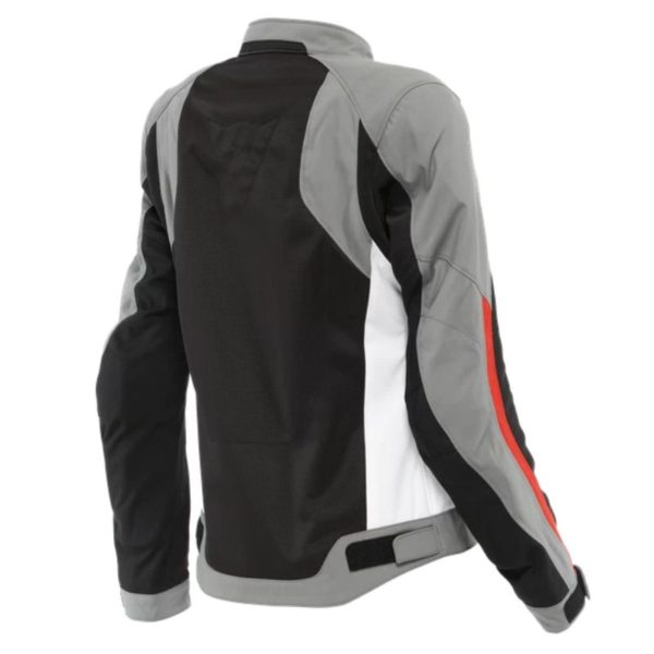 Chaqueta Dainese HYDRAFLUX 2 AIR LADY D-DRY® NEGRO GRIS CARBÓN ROJO LAVA