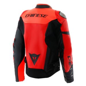 Chaqueta Dainese IPERATTIVA LEATHER-TEX RED-FLUO BLACK