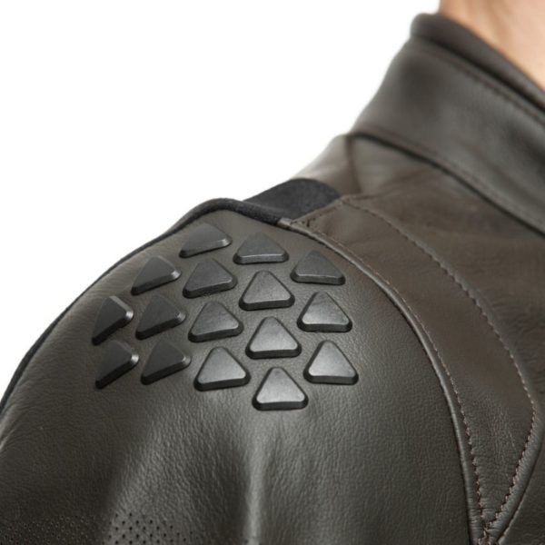 Chaqueta Dainese ISTRICE PERF. LEATHER DARK BROWN