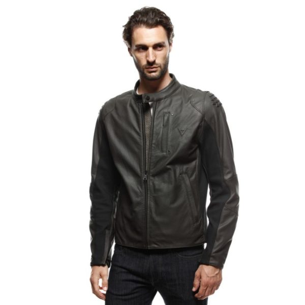 Chaqueta Dainese ISTRICE PERF. LEATHER DARK BROWN