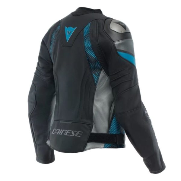 Chaqueta Dainese LADY AVRO 5 LEATHER BLACK/TEAL/ANTHRACITE