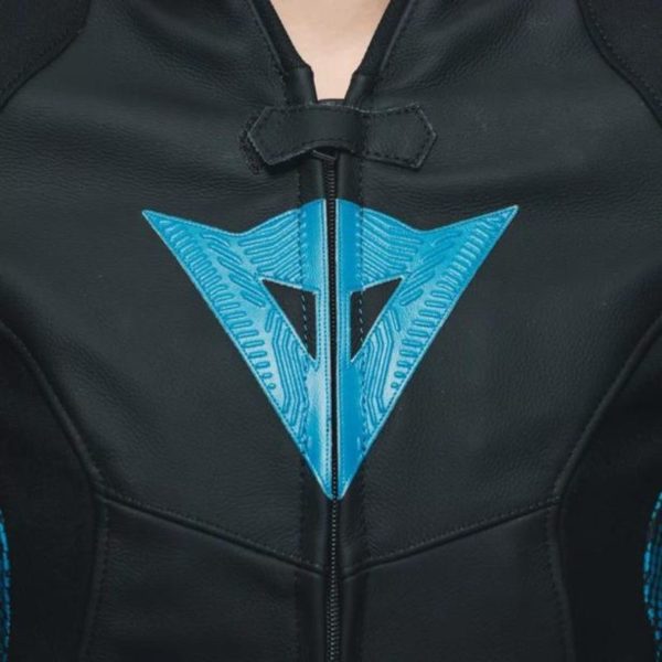 Chaqueta Dainese LADY AVRO 5 LEATHER BLACK/TEAL/ANTHRACITE