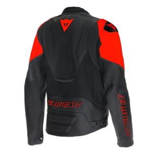 Chaqueta Dainese RACING 5 PERF LEATHER BLACK BLACK RED-FLUO