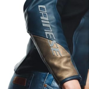 Chaqueta Dainese RAPIDA NEGRO-IRIS BLANCO TIBETAN-PLATINO