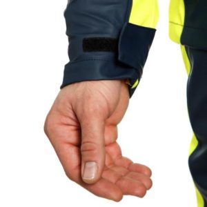 Chaqueta de lluvia impermeable Dainese UNISEX STORM 2 NEGRO-IRIS FLUO-AMARILLO