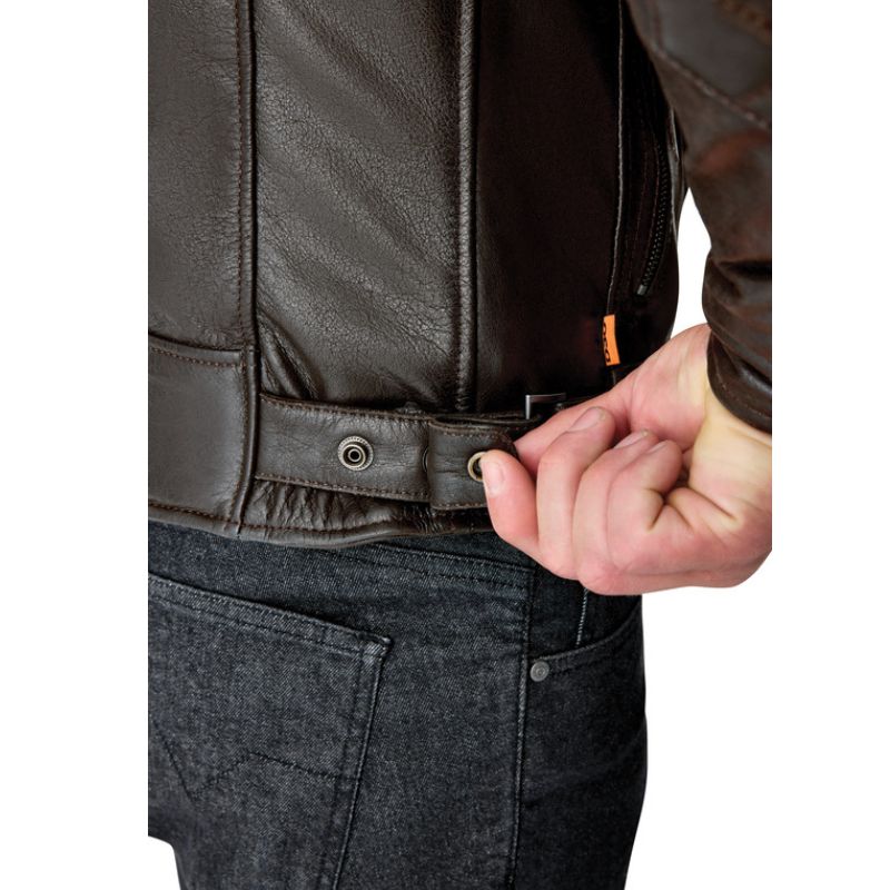 Chaqueta de piel RST Hillberry D3O marrón