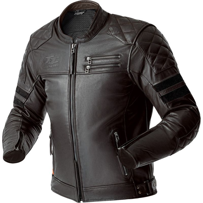 Chaqueta de piel RST Hillberry D3O marrón