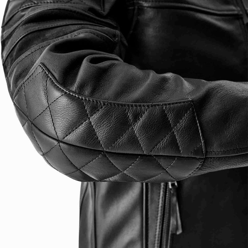 Chaqueta de piel RST Hillberry D3O negro
