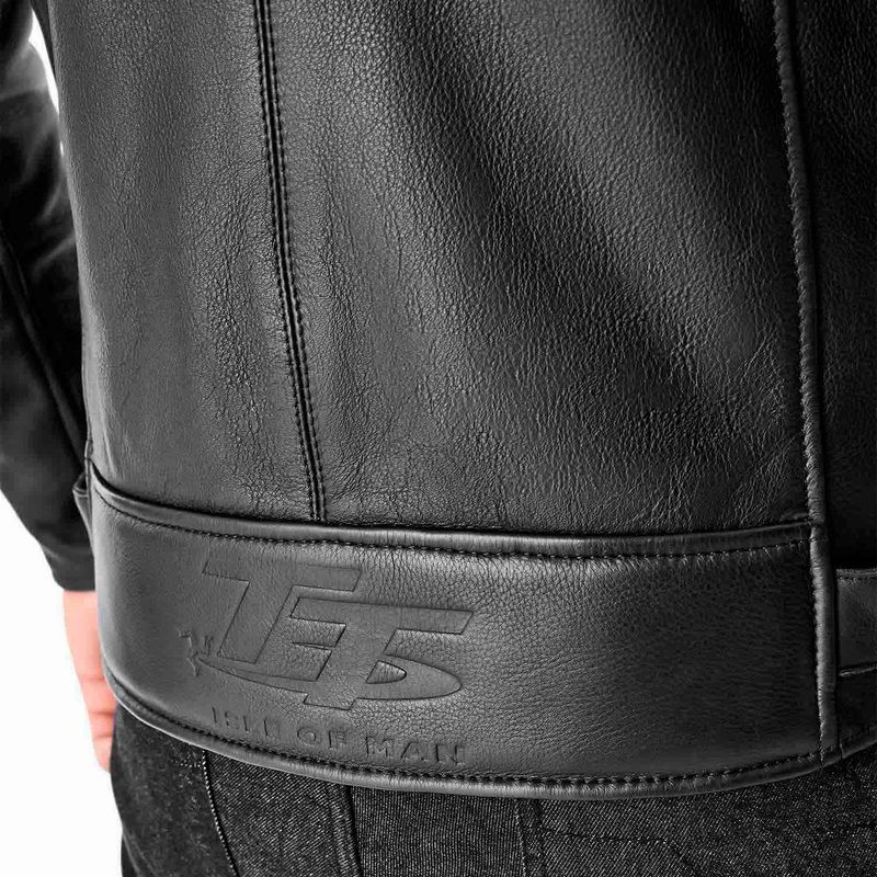 Chaqueta de piel RST Hillberry D3O negro