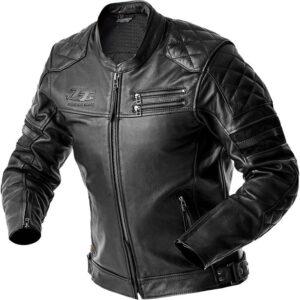 Chaqueta de piel RST Hillberry D3O negro