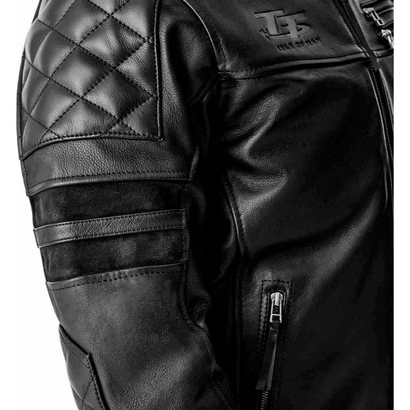 Chaqueta de piel RST Hillberry D3O negro