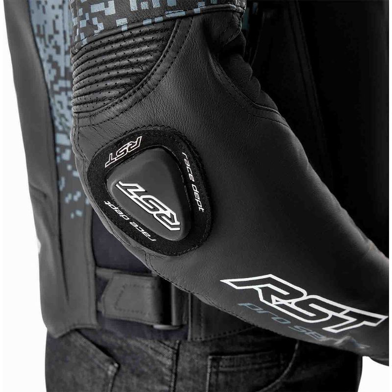 Chaqueta de piel RST Pro Series Supersport-K D3O negro gris