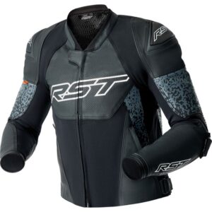 Chaqueta de piel RST Pro Series Supersport-K D3O negro gris