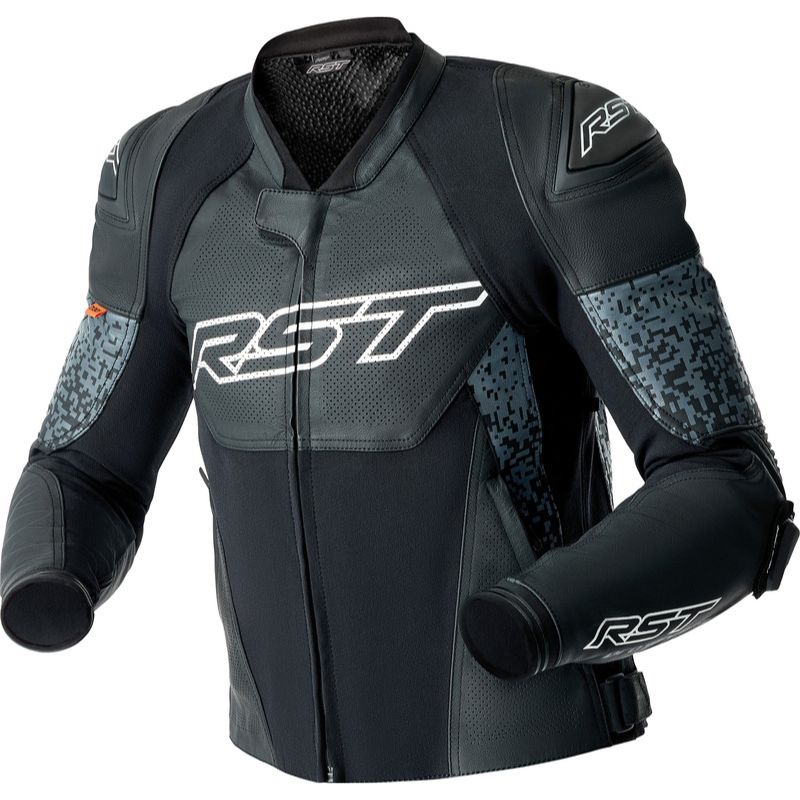 Chaqueta de piel RST Pro Series Supersport-K D3O negro gris