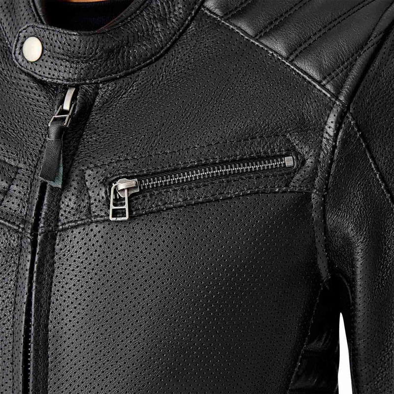 Chaqueta de piel RST Roadster Air D3O negro