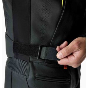 Chaqueta de piel RST S1 D3O negro amarillo neón