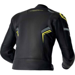 Chaqueta de piel RST S1 D3O negro amarillo neón