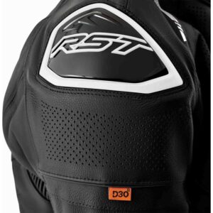 Chaqueta de piel RST S1 D3O  negro blanco