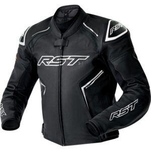 Chaqueta de piel RST S1 D3O  negro blanco