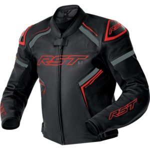 Chaqueta de piel RST S1 D3O  negro rojo