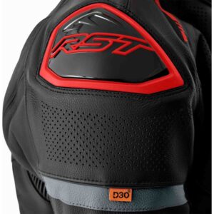 Chaqueta de piel RST S1 D3O  negro rojo