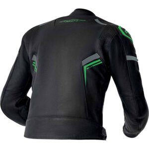 Chaqueta de piel RST S1 D3O negro verde neón