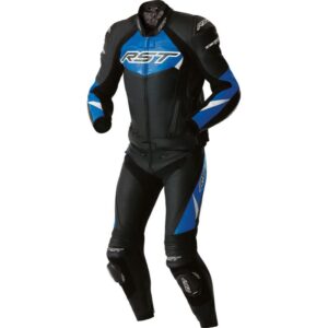 Chaqueta de piel RST Tractech Evo D3O negro azul