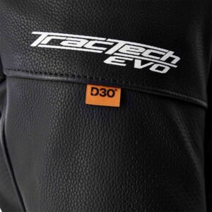 Chaqueta de piel RST Tractech Evo D3O negro blanco