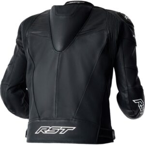 Chaqueta de piel RST Tractech Evo D3O negro blanco