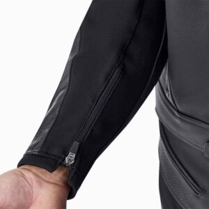 Chaqueta de piel RST Tractech Evo D3O negro blanco