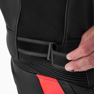 Chaqueta de piel RST Tractech Evo D3O negro rojo