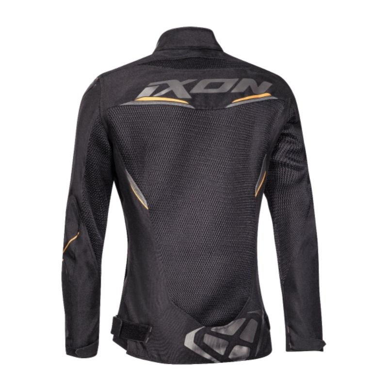 Chaqueta Ixon Draco Lady Antracita Negra Oro Motos Cano Sport