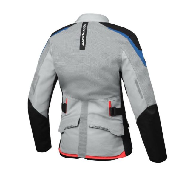 Chaqueta IXON M-NJORD L LIGHT GREY BLUE NEON RED